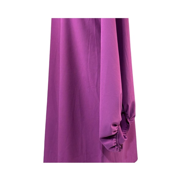 Haptics V-neck Banded Long Sleeve Midi Shift Dress Pockets Size S Purple NWT